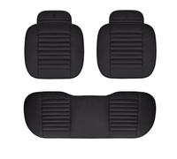OEXRIGRU Car Interior Universal Size PU Leather Car Seat Cover Protector Cushion Pad Mat For Auto Interior Truck Suv Van Car Accessories(Black 3 pieces)