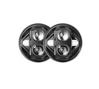 OEXRIGRU Headlamps Assembly For Wrangler LED Headlights With Halo 7 Inch Round LED Headlight With Daytime Running Light DRL Turn Signal 12V 24V Headlight Assemblies(2PC c)