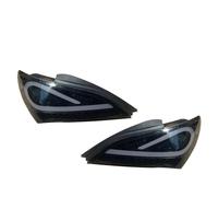 OEXRIGRU Rearlight For Hyundai For Genesis For Coupe 2009-2014 LED DRL Brake Light Flowing Water Flicker Tail Lamps Car Taillights Assembly Rear Tail Light(White Gray)