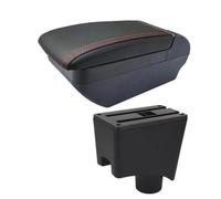 OEXRIGRU Storage Armrest Box For Sandero For Logan 2 II 2012 2013 2014 2015 2016 2017 2018 2019 Armrest Storage Box Accessories Car Arm Rest(F Red line No USB)