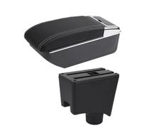 OEXRIGRU Storage Armrest Box For Sandero For Logan 2 II 2012 2013 2014 2015 2016 2017 2018 2019 Armrest Storage Box Accessories Car Arm Rest(B white line NO USB)