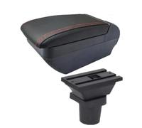 OEXRIGRU Storage Armrest Box For Toyota For Vitz For Yaris 3 For III Hybrid Armrest Storage Box USB Charging Interior Retrofit Accessories Car Arm Rest(F red line No USB)