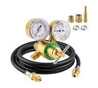 of 1 Multiple Port Brass Flows Regulator Controller for Argon CO2 Tanks Featuring Multiple Connection Option Welding Regulator