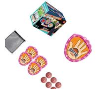 Of 1 Set Finish Evening Illuminated Sticky Sphere Game Set Includes 4 Light Paddles and 6 Globes for Outdoor Tasks Family Game