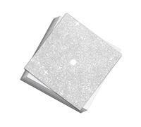 Of 10 Elegant Glittered Cardstock Graduation Hat Decors, Silver | 10Piece Glitters Construction Paper Set for Graduation Party Decorations, Easy Adhesive Supplies