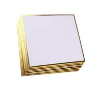of 10 Golden Border Drawing Pads Perfect for Artists Signings Creative Drafting in Various Dimensions Empty Signing Board