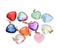 Of 10 Multifunctional Acrylic Charm Jewelry Making Supplies Heart Shape Keychain Pendant Suitable for Easy to Wear Innocent Heart Charm