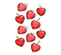 Of 10 Multifunctional Acrylic Charm Jewelry Making Supplies Heart Shape Keychain Pendant Suitable for Easy to Wear Innocent Heart Charm