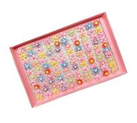 Of 100 Adorable Kids Resin Rings Flower Kids Open Rings with Adjustable Designs Various Patterns for Girls Flower Theme