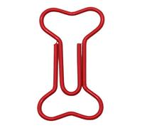 of 100 Bone Shaped Metal Paper Clips for School Supplies Desk Organizing Creative Accessories Metallic