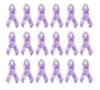Of 100 Charity Pins Adornment Polyester Love Peaces Lapel Pins Ribbon Badges for Awareness Event Love and Peaces Symbols