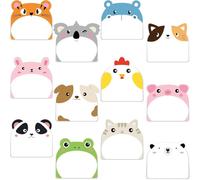 of 12 Multipurpose Pet Shaped Design Adhesive Sticky Notes Selves Stick Memo Sheets for and School Creative Animal Notepads