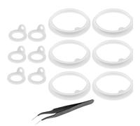 of 13 Food Grade Silicone Sealing Rings Leak Proof Water Bottles Gaskets Practical Replacement Parts for Spout Lid Leak Proof Bottle Seals