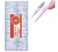 Of 150 Transparent Nails Art Square and Pointed with Visible Guidelines for Beginners Nails Art Templates