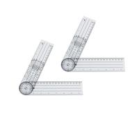 of 2 360 Degree Full Circles Angles Finders Easy Reading Scale Protractor for Measuring Outdoor and Indoor Protractor Measuring Tool