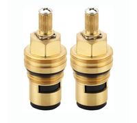 of 2 Ceramic Disc Cartridges for Faucets Suitable for 1/2 Inch Wall Mounted Valves in Kitchen & Bathroom Leak Faucet Round