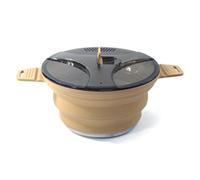 Of 2 Collapsing Silicone Cooking Bowls Transportable Rustless Backpacking Cookware for Outdoor Backpacking Excursions Collapsing Introduction Cookware