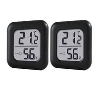 of 2 Long Battery Life Temperature Humidity Gauge Featuring Big Display for Indoor Climate Control Fast Reading