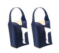 Of 2 PU Leather Hanging Tissue Holder Paper Towel Refill Box for Home and Car Use Stylish Kitchen Napkin Dispenser Stylish Tissue Container