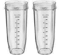 of 2 Replacement Blender Cup 32oz Cups with Measuring Scale for Bl450 Bl451 Bl484 Bl486co Bl480 Bl492w Bl680a