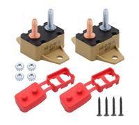 Of 2 Resettable Automatic Reset Circuits Breaker 16.8mm Bolt Length 5A 12V 24V with Mounting Wing Housing Wing Mount Auto Reset Breaker