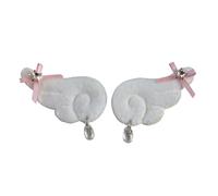 Of 2 Retro Bag Pendant Ornament, Millennial Inspired Fabric Wing Badges for Jewelry Making Craftings Fabric Wing Brooch Accessory