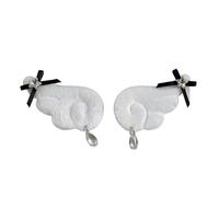 Of 2 Retro Bag Pendant Ornament, Millennial Inspired Fabric Wing Badges for Jewelry Making Craftings Trendy Chest Pin Accessory
