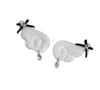 Of 2 Retro Bag Pendant Ornament, Millennial Inspired Fabric Wing Badges for Jewelry Making Craftings Trendy Chest Pin Accessory, One Size, as described, as described