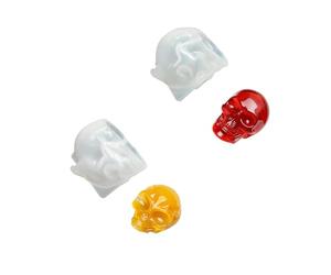 of 2 Silicone Skull Alien Resin Molds Suitable for Epoxy Halloween Decorations and Artistic Gift Designing Craft Silicone Molds