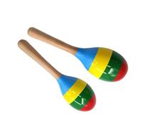 Of 2 Wood Maracas Safe Rhythm Instruments for Children Featuring Bright Colors for Early Education Music Activity Educational Rhythm Toy