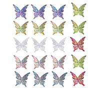 of 20 Multicolor Butterfly Beads for Crafting and Jewelry Making Acrylic Spacer Beads Making Accessories Decorative for