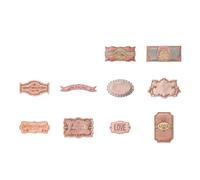 Of 20 Piece Ornamental Label Adhesives Decorative Sticker Set Feature Artistic Writing for Creative Projects Scrapbooking Supplies