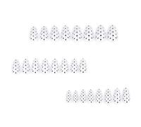 Of 24 White Base Black Polkas Dot Artificial with Multiple Size for Women Salon Art Black Polkas Dot Fake