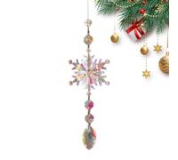 of - 27cm AB Rainbow Snowflake Icicle | Glitter Christmas Hanging Window Tree Home Christmas Decoration | Christian Homely Religious