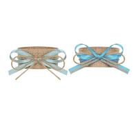 of 2pcs Decorative Baptism Wrap with Bowknot Accent Perfect for First Communion and Wedding Ceremonies Baptism Ribbon