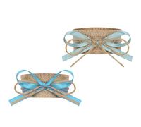 of 2pcs Decorative Baptism Wrap with Bowknot Accent Perfect for First Communion and Wedding Ceremonies Baptism Trim