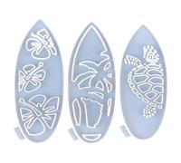 of 3 Epoxy Silicone Mold Surfboard Shaped Accessories Molds Flexible Wall Decorations Jewelry Making Supplies Crafting Supplies