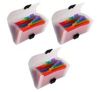 of 3pcs 13 Pocket Organiser File Case Receipt Organiser for Home School Efficient Document Sorting Ticket