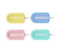of 4 Colorful Silicone Ice Lolly Easy Releases Popsicles Maker Ice Cream Molds Kitchen Tool Popsicles Maker