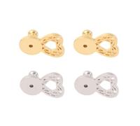 Of 4 Elegant Hollow Heart Earring Backs for Secure Comfortable Wear with Soft Silicone Cores Earring Enhancers