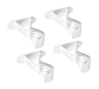 of 4 Iron Curtain Rod Holders Wall Ceiling Mount, White