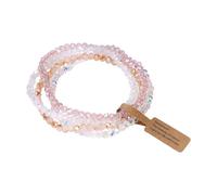 of 4 Rainbow Effect Glass Jewelry Adjustable Bracelets Premium Craftsmanship Lightweight Comfort Fit Accessory Color Changing Coated Glass Set