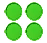 Of 4 Silicone Replacement Lid for Glass Canning Jar Glass Custard Cup Leakproof Covers Universals Food Grade Safe Food Storage Silicone Lid