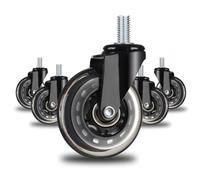 of 5/6 Office Chair Casters3inchGliding Wheels ScratchFreeReplacement Chair Wheels for Smooth Rolling & Enhanced Mobility