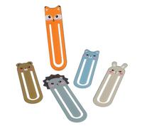 of 5 Creative Animal Design Paper Clips Cuteness Writing Materials Acrylic Texture for Students and Offices Use Animal Paper Clips