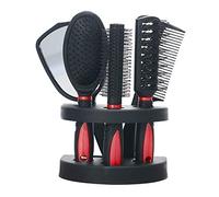 of 5 Hair Combs Professional Salon Cutting Brushes Sets Hairdressing Styling Tool And Holder Stand Dressing Comb Kits for Women Men