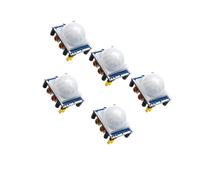 Of 5 HCSR501 Human Body Sensors Modules High Sensitivity ABS Detector for Smart Home Security & Automation Projects Human Existence Detection Component