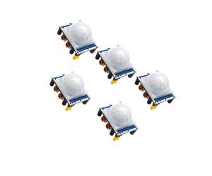 Of 5 HCSR501 Human Body Sensors Modules High Sensitivity ABS Detector for Smart Home Security & Automation Projects Human Existence Detection Component