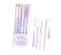 of 5 Unique Color Transformation Press Ballpoint Pen Fast Drying Suitable for Diary Use Fashionable Work Writing Materials