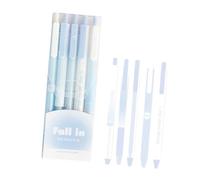 of 5 Unique Color Transformation Press Ballpoint Pen Fast Drying Suitable for Diary Use Fashionable Work Writing Materials